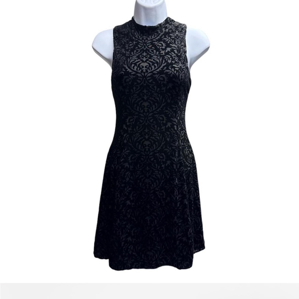 The Edit By Seventeen Black High Neck Mini Dress